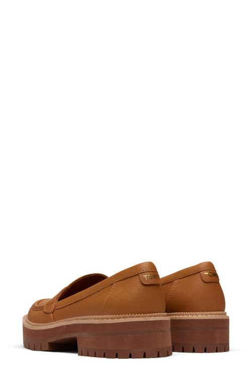 Shop Toms Cara Platform Penny Loafer In Brown