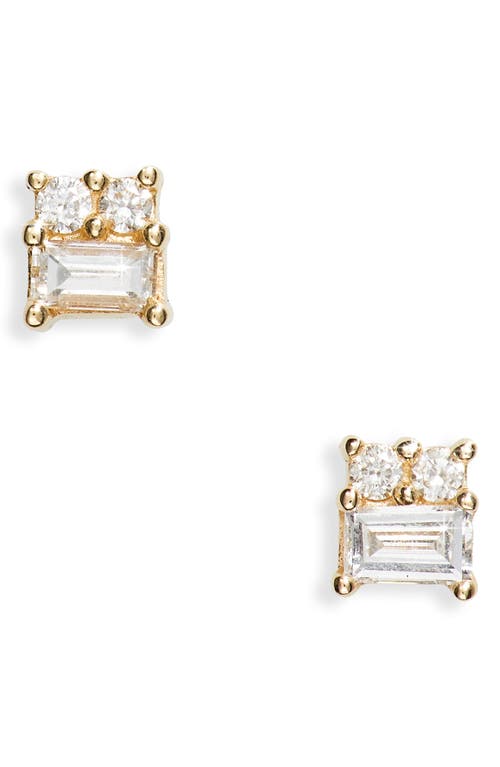 Dana Rebecca Designs Sadie Mini Diamond Stud Earrings in Yellow Gold at Nordstrom