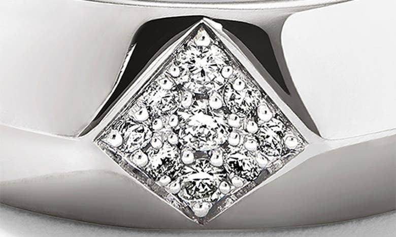 Shop Cast The Defiant Pavé Diamond Band Ring In Silver