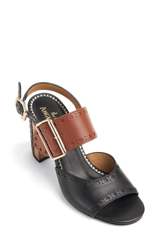 Shop The Office Of Angela Scott Ms. Nellie Sandal In Black And Cognac