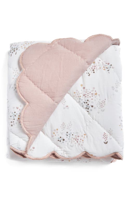 Pehr Reversible Quilted Organic Cotton Blanket in Ivory/Blush at Nordstrom