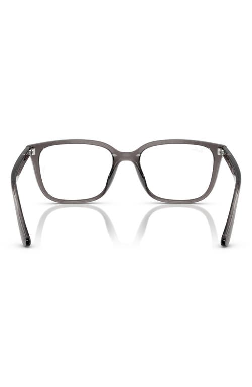 Ray Ban Ray-ban 55mm Square Optical Glasses In Transparent Grey