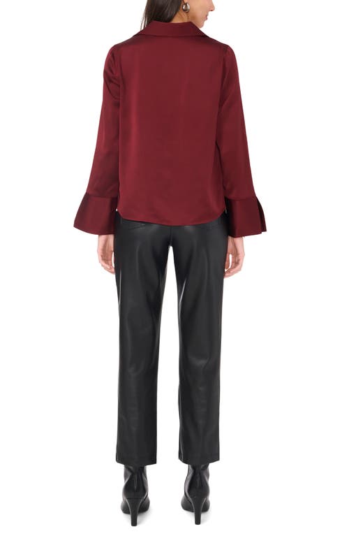 Shop Vince Camuto Johnny Collar Top In Ruby