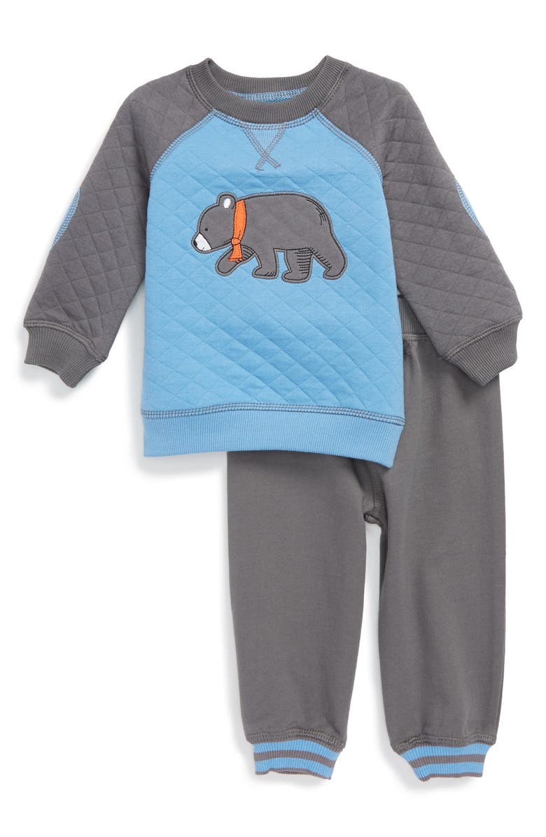 Little Me 'Bear' Quilted Sweatshirt & Pants (Baby Boys) | Nordstrom