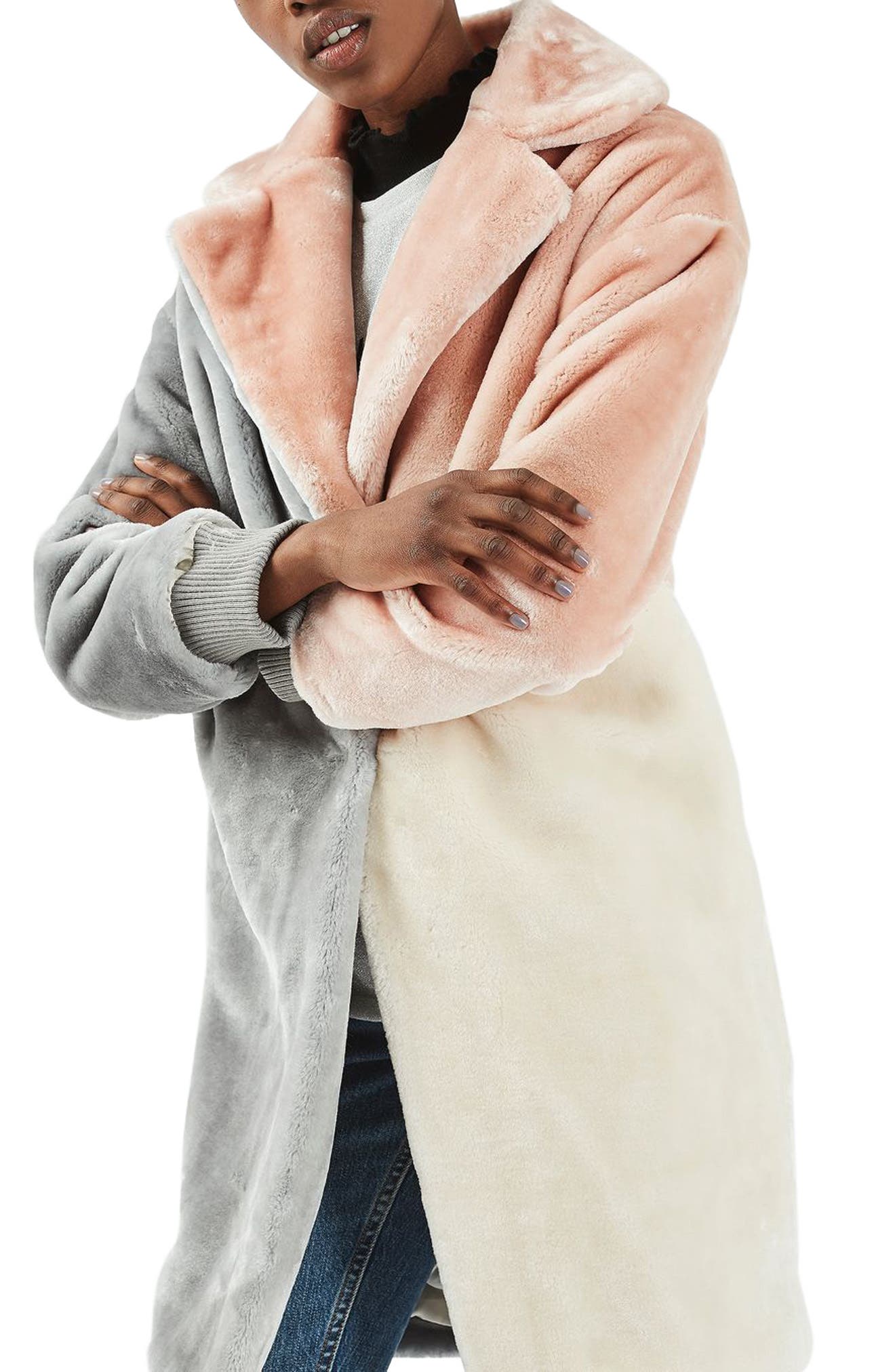 Patchwork Faux Fur Coat Nordstrom