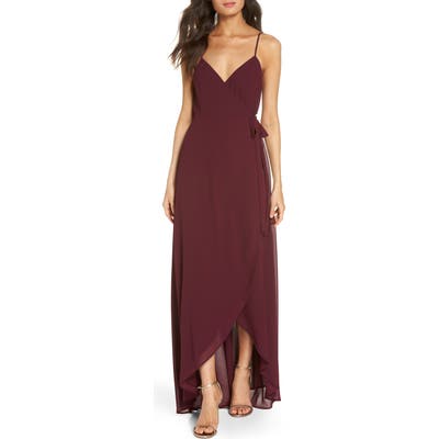 Show Me Your Mumu Mariah Wrap Maxi Dress, Burgundy