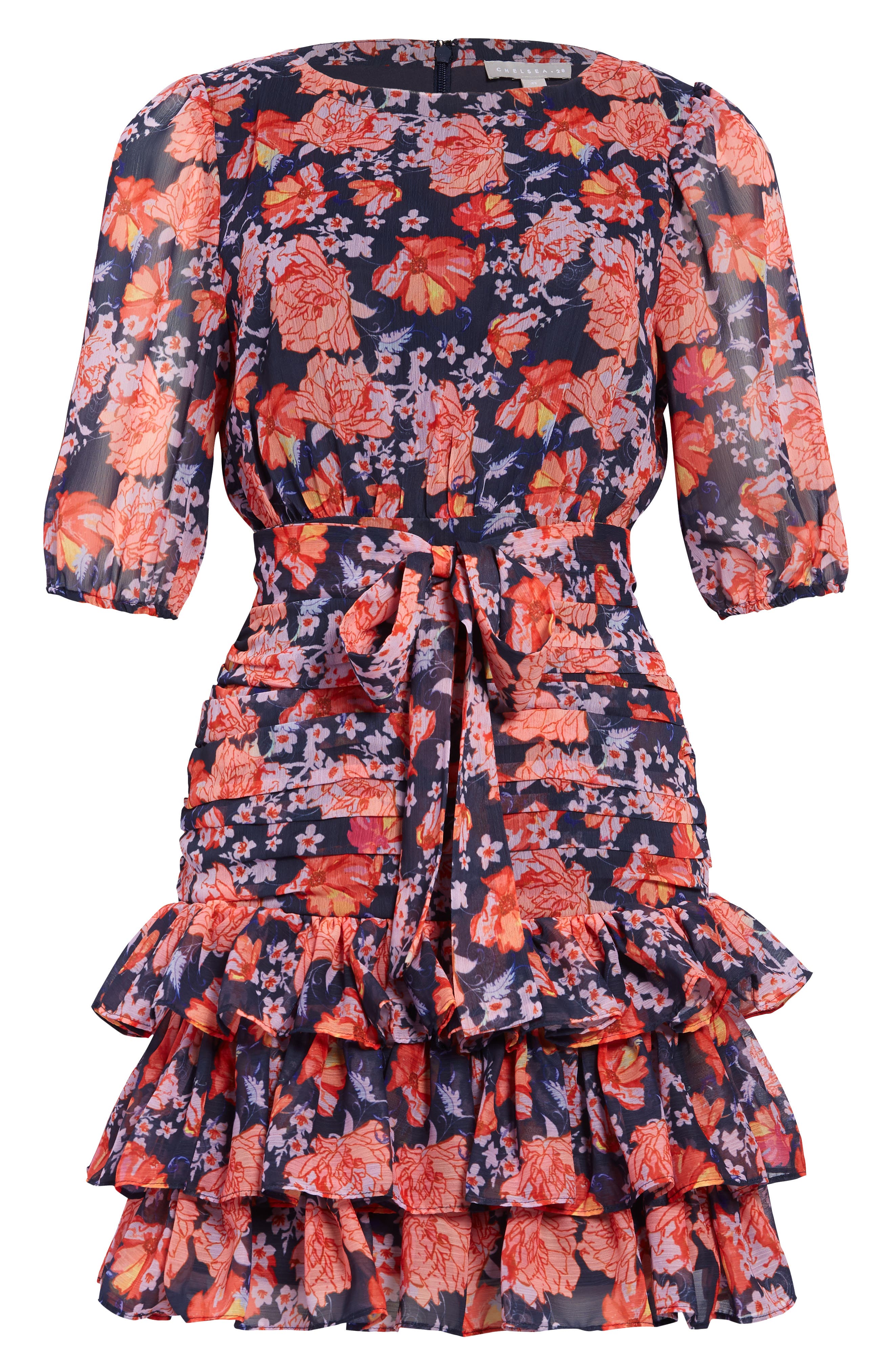 chelsea28 ruffle wrap dress