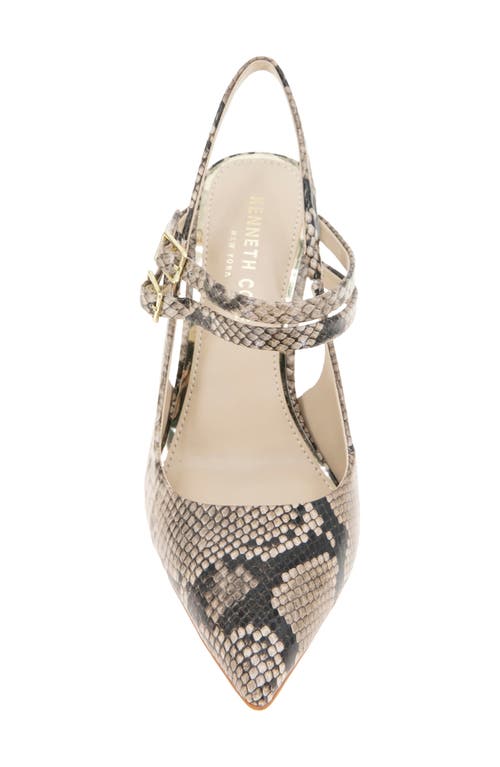 Shop Kenneth Cole Raquel Pointed Toe Slingback Pump In Taupe Snake Print