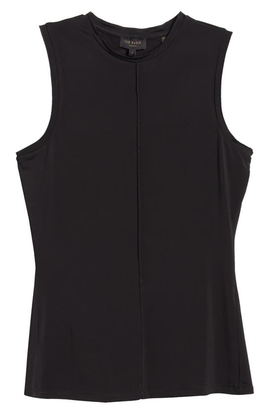 Shop Ted Baker London Aimee Slinky Jersey Sleeveless Top In Black