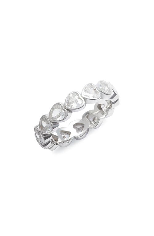 SHYMI Heart Cubic Zirconia Eternity Band in Silver at Nordstrom
