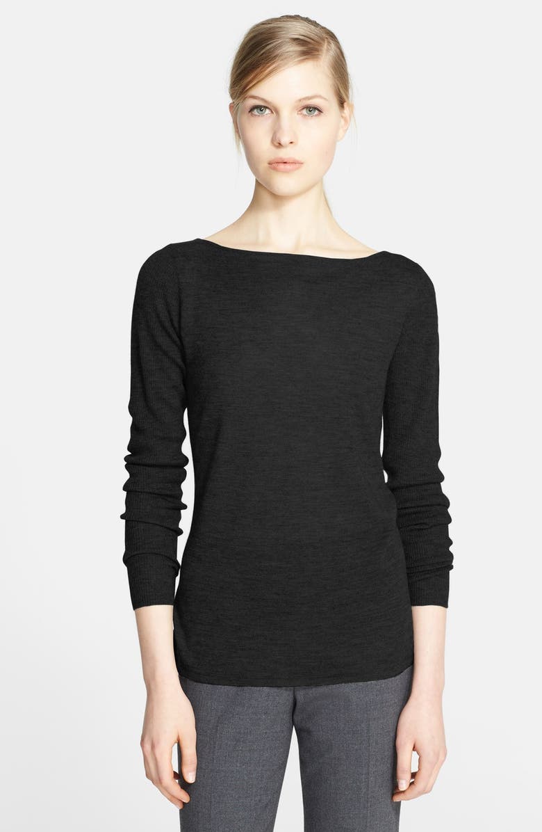Nordstrom Signature Ribbed Sleeve Featherweight Cashmere Sweater ...