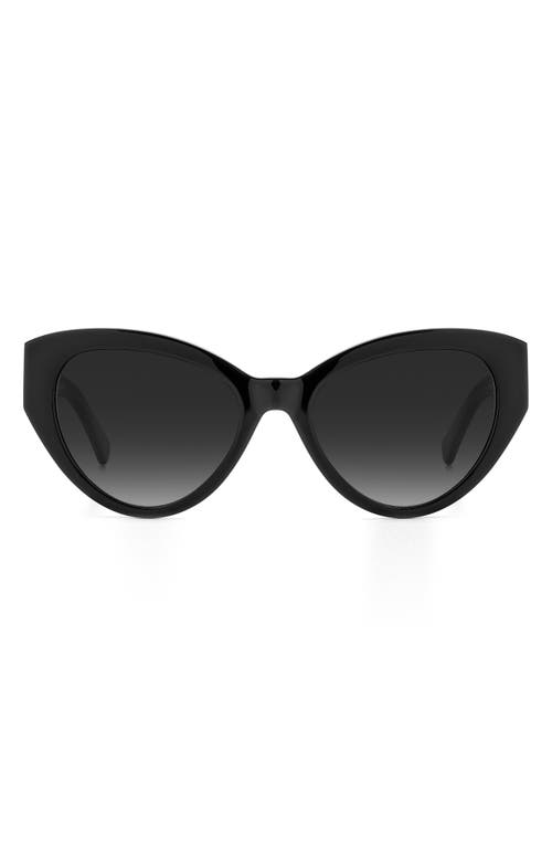 Kate Spade New York paisleigh 55mm gradient cat eye sunglasses in Black/Gray Polar at Nordstrom