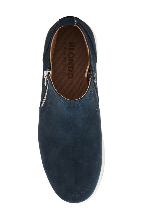 Shop Blondo Ellorie Waterproof Wedge Sneaker In Navy Suede