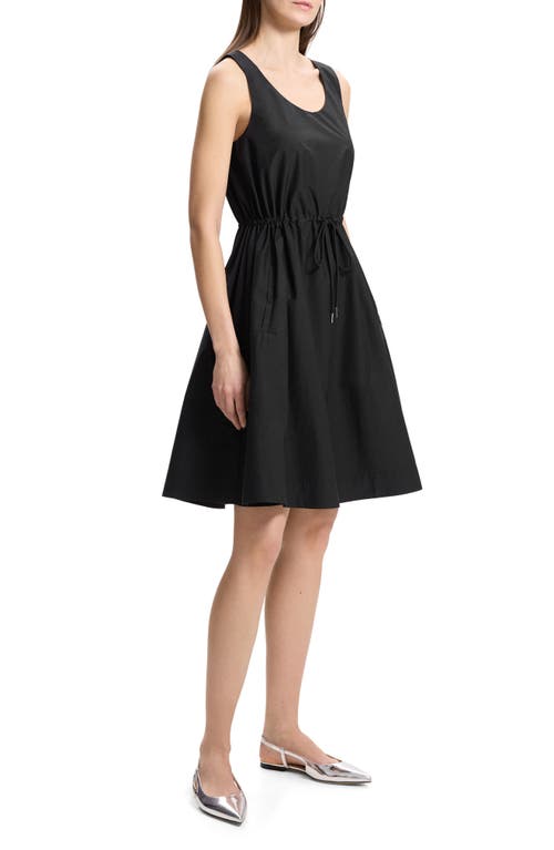 THEORY THEORY TIE WAIST SLEEVELESS POPLIN DRESS 