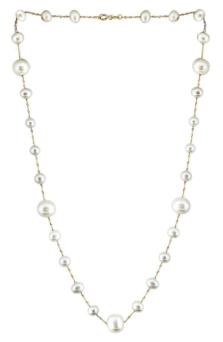 9ct Yellow Gold Freshwater Pearl Necklace 41+2.5cm main image 0
