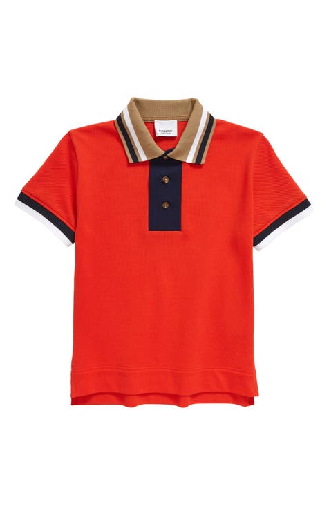 Burberry Men's 'edney' Polo Shirt with Logo - Natural - Polo Shirts