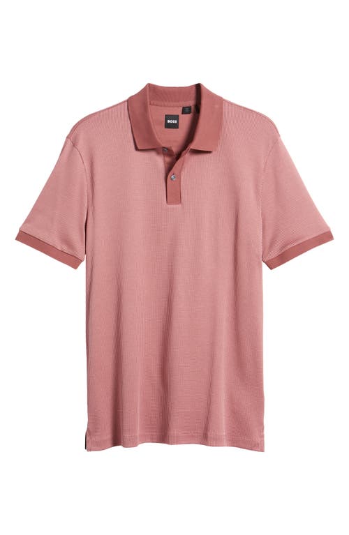Hugo Boss Boss Parlay Cotton Piqué Polo In Open Red
