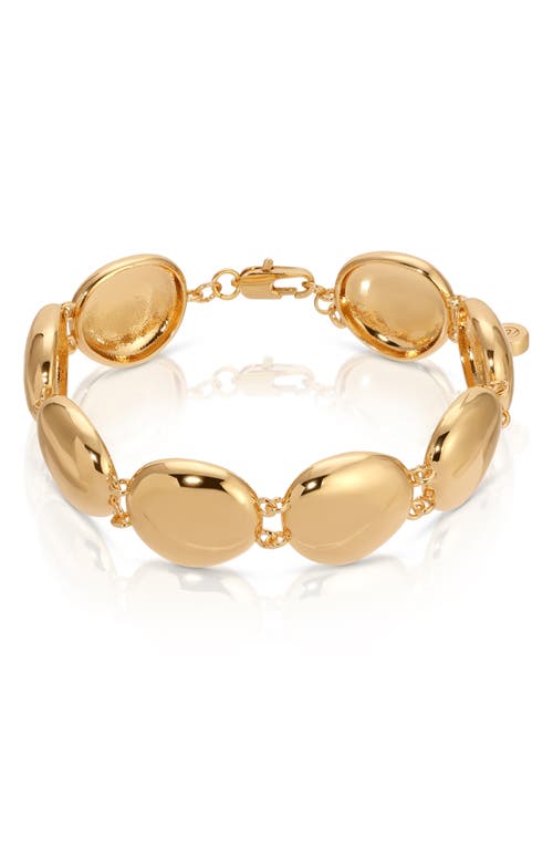 Shop Ettika Polished Pebble Bracelet In Gold