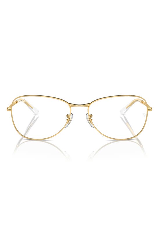 Shop Ray Ban 59mm Pilot Optical Glasses In Gold Flash