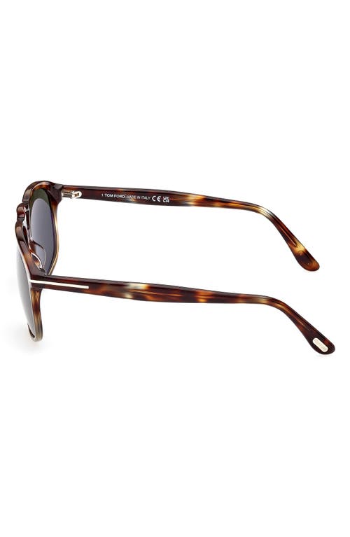 Tom Ford 58mm Navigator Sunglasses In Havana/green