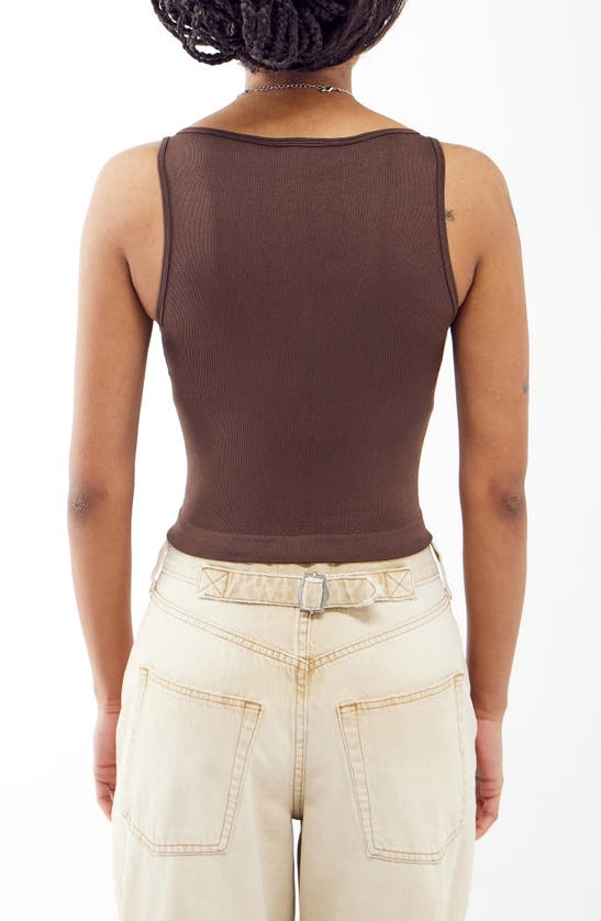 Shop Bdg Urban Outfitters Rib Crop Tank In Chiccory Coffee
