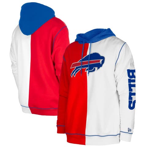 Buffalo Bills New Era Big & Tall Current Colorblock Raglan Fleece Pullover  Hoodie - Red/Royal