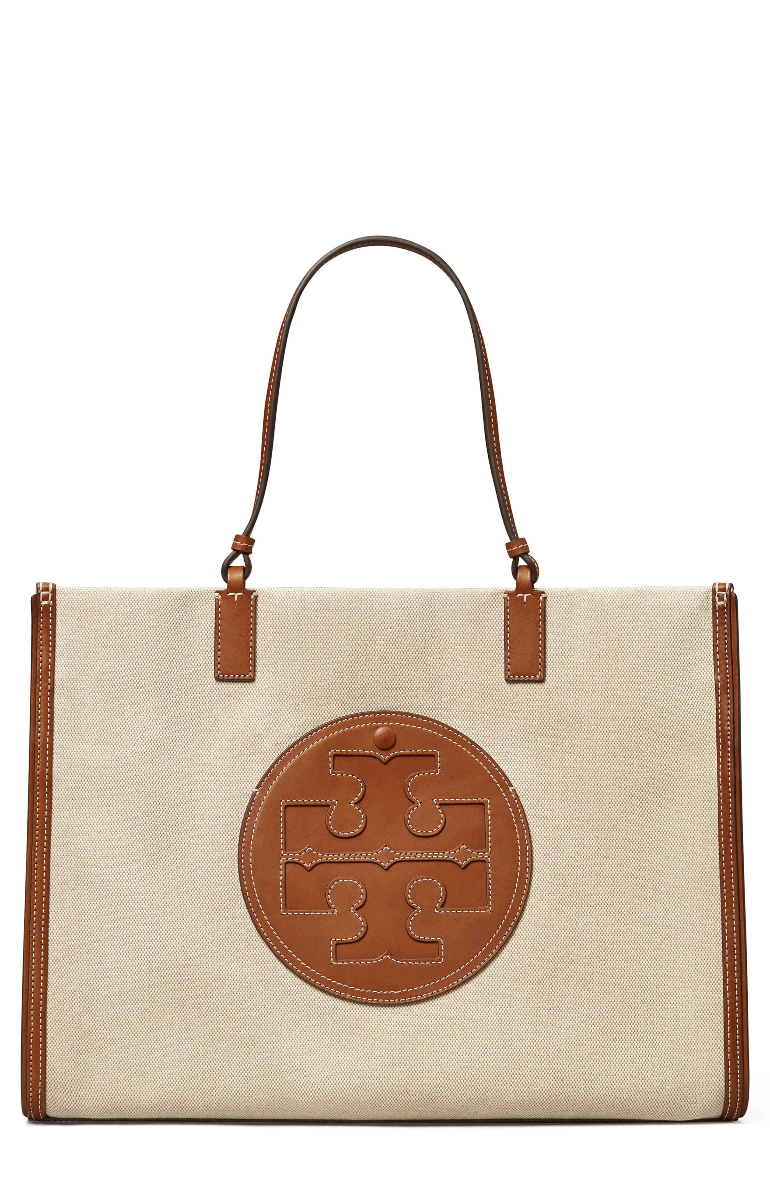 tory burch ella canvas tote navy