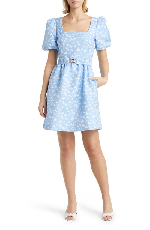 Lilly Pulitzer Kasslyn Belted Heart Jacquard Fit & Flare Dress Blue All at Nordstrom,