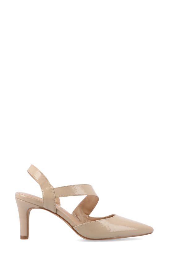 Shop Journee Collection Scarlett Pointed Toe Pump In Taupe