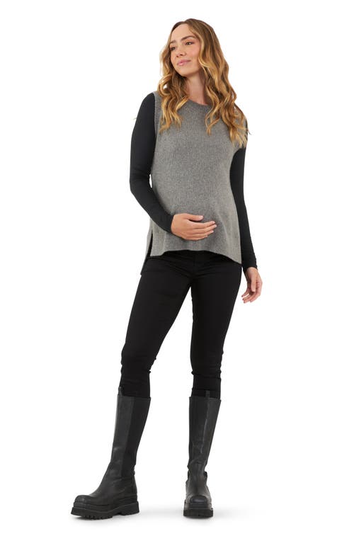 Shop Ripe Maternity Josie Side Slit Maternity/nursing Vest In Grey Marle