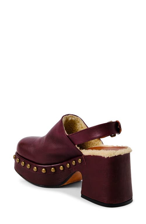 Shop Free People Autumn Studded Slingback Platform Clog In Wine