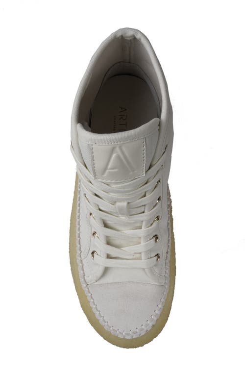 Artisan Crafted By Zigi Camena High Top Sneaker In White Canvas