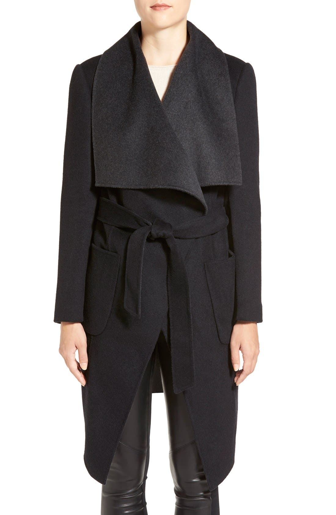 bcbg margaret hooded wrap coat