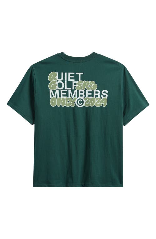 Shop Quiet Golf Members Only Graphic T-shirt In Forest