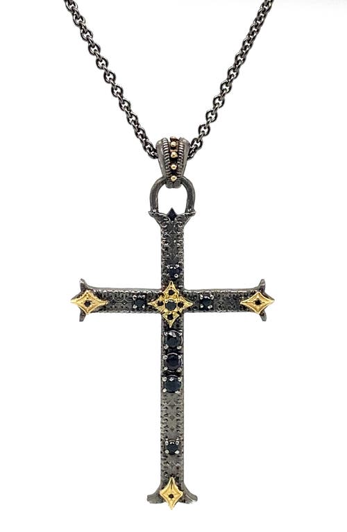 Romero Crivellie Cross Pendant Necklace in Silver
