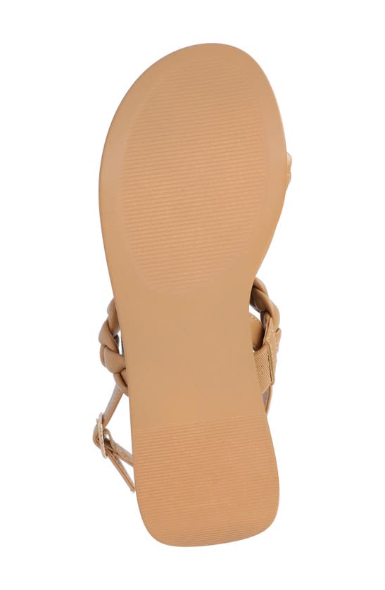 Journee Collection Zannah Braided Tru Comfort Platform Sandal In Tan