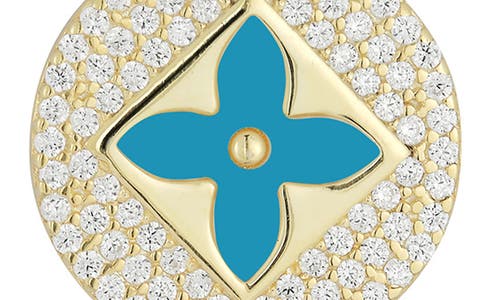 Sphera Milano Clover Pendant Necklace In Gold/blue