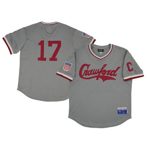 Youth Mitchell & Ness Johnny Bench Red Cincinnati Reds Cooperstown  Collection Mesh Batting Practice Jersey 