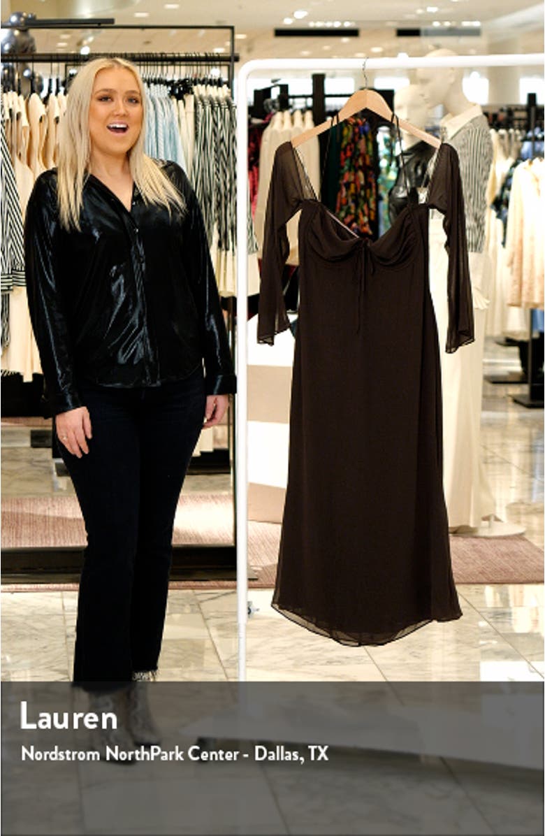 HOUSE OF CB Naomi Long Sleeve Halter Dress Nordstrom