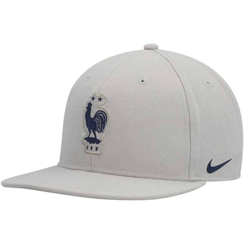 Nike Gray France National Team Pro Snapback Hat In Grey