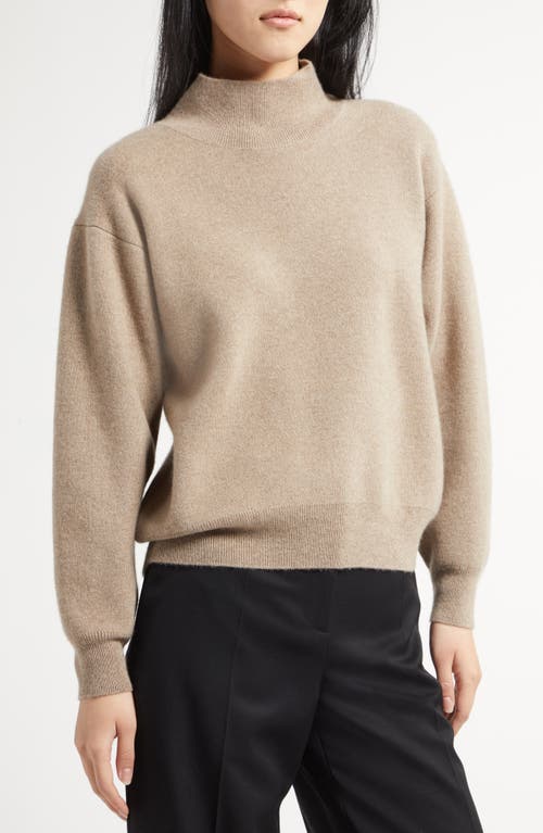 The Row Jabari Mock-neck Oversized Cashmere Sweater In Sesame Melange