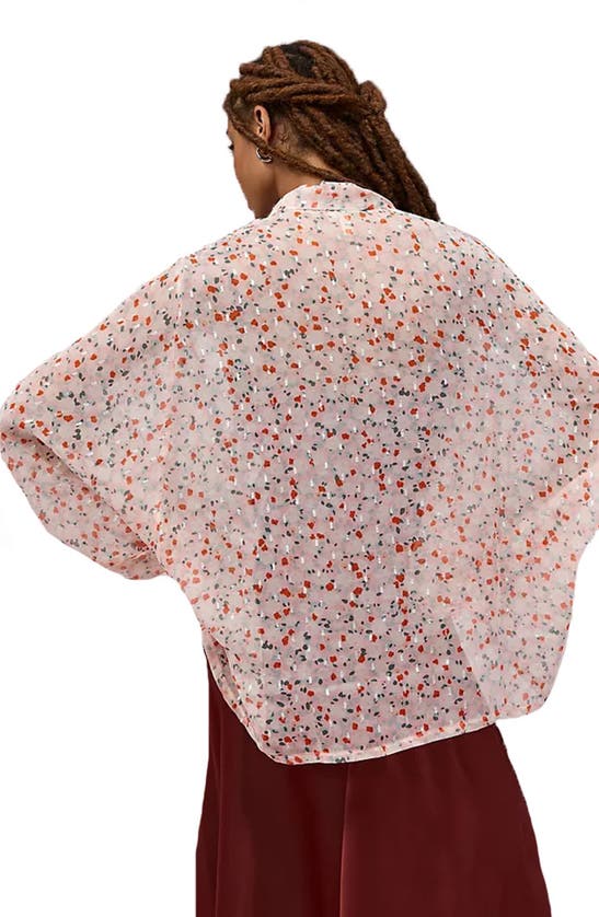 Saachi Ditsy Print Wrap In Pink