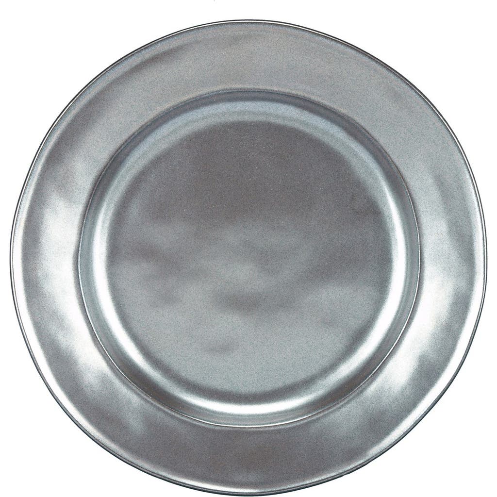 Juliska Pewter Stoneware Round Dessert Plate In Pewter