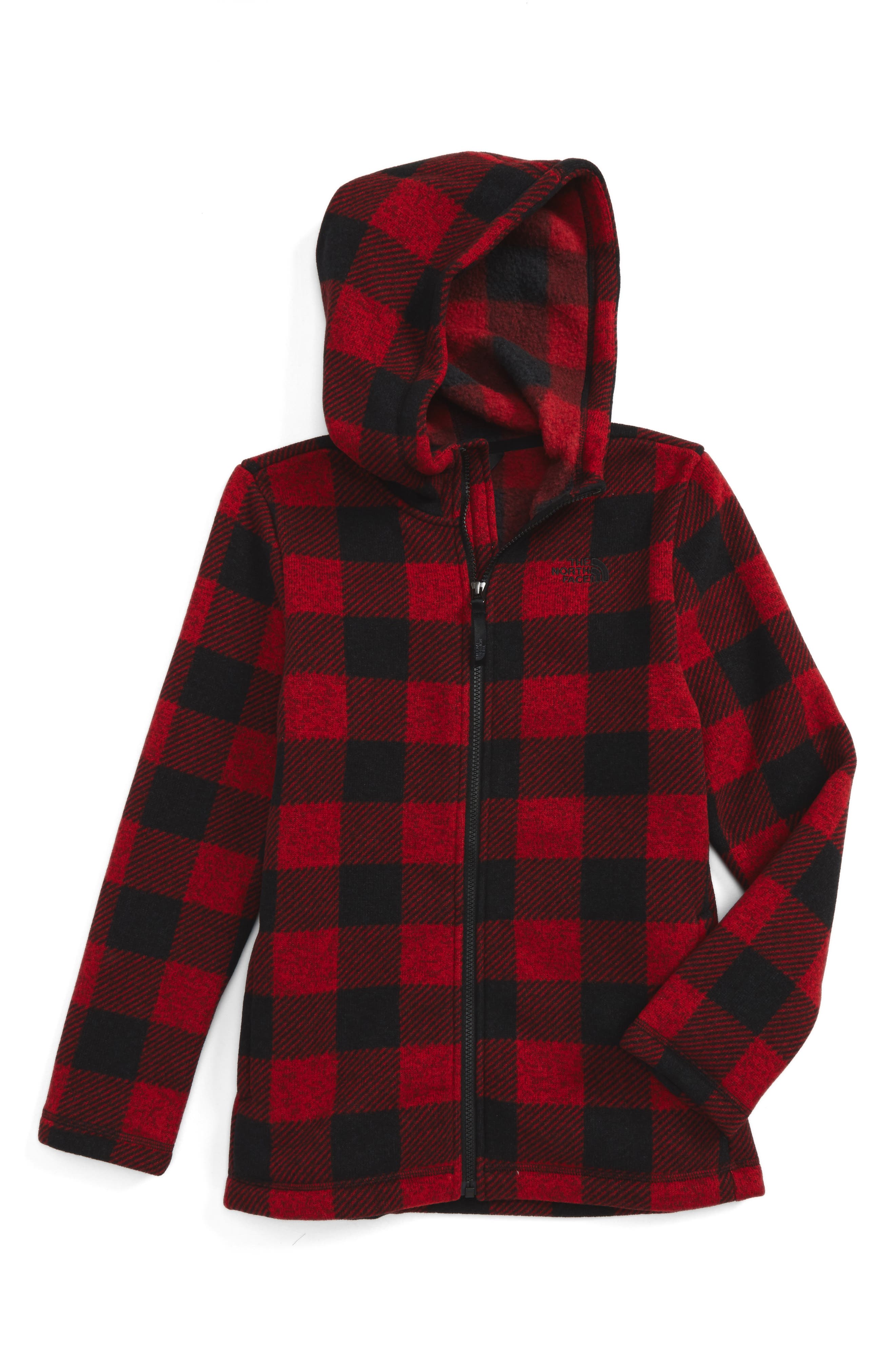 north face crescent hoodie buffalo plaid