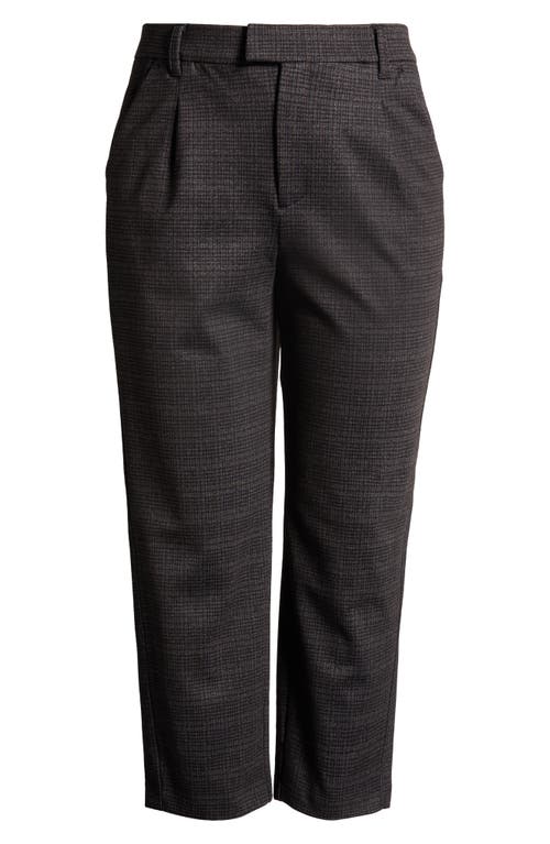 Wit & Wisdom 'ab'solution Skyrise Pleated Ankle Straight Leg Pants In Charcoal Multi