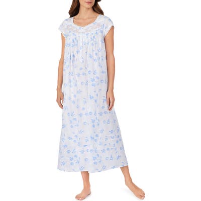 Eileen West Ballet Cotton Nightgown, Blue