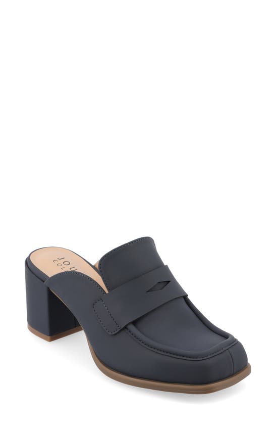Journee Collection Mule Pump In Navy