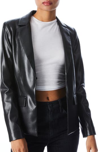 Buy Alice + Olivia Mya Faux-leather Longline Jacket - Black At 30% Off