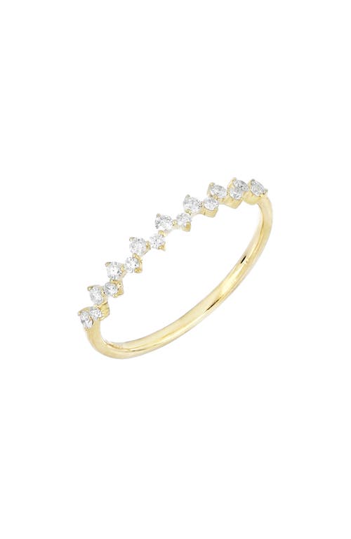 Shop Bony Levy Rita Stackable Diamond Ring In Yellow Gold/diamond