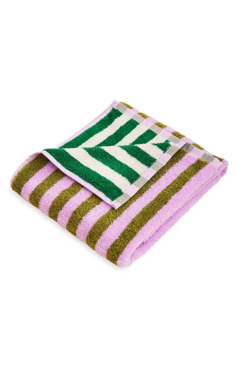 Sea Stripe Cotton Terry Hand Towel
